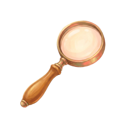 A brass magnifying glass